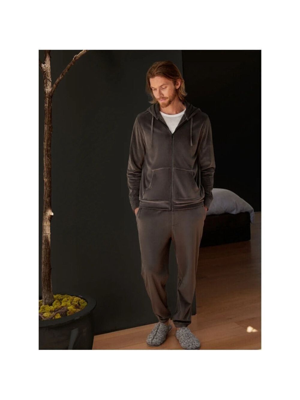 Barefoot Dreams LuxeChic Size S Carbon Gray Jogger